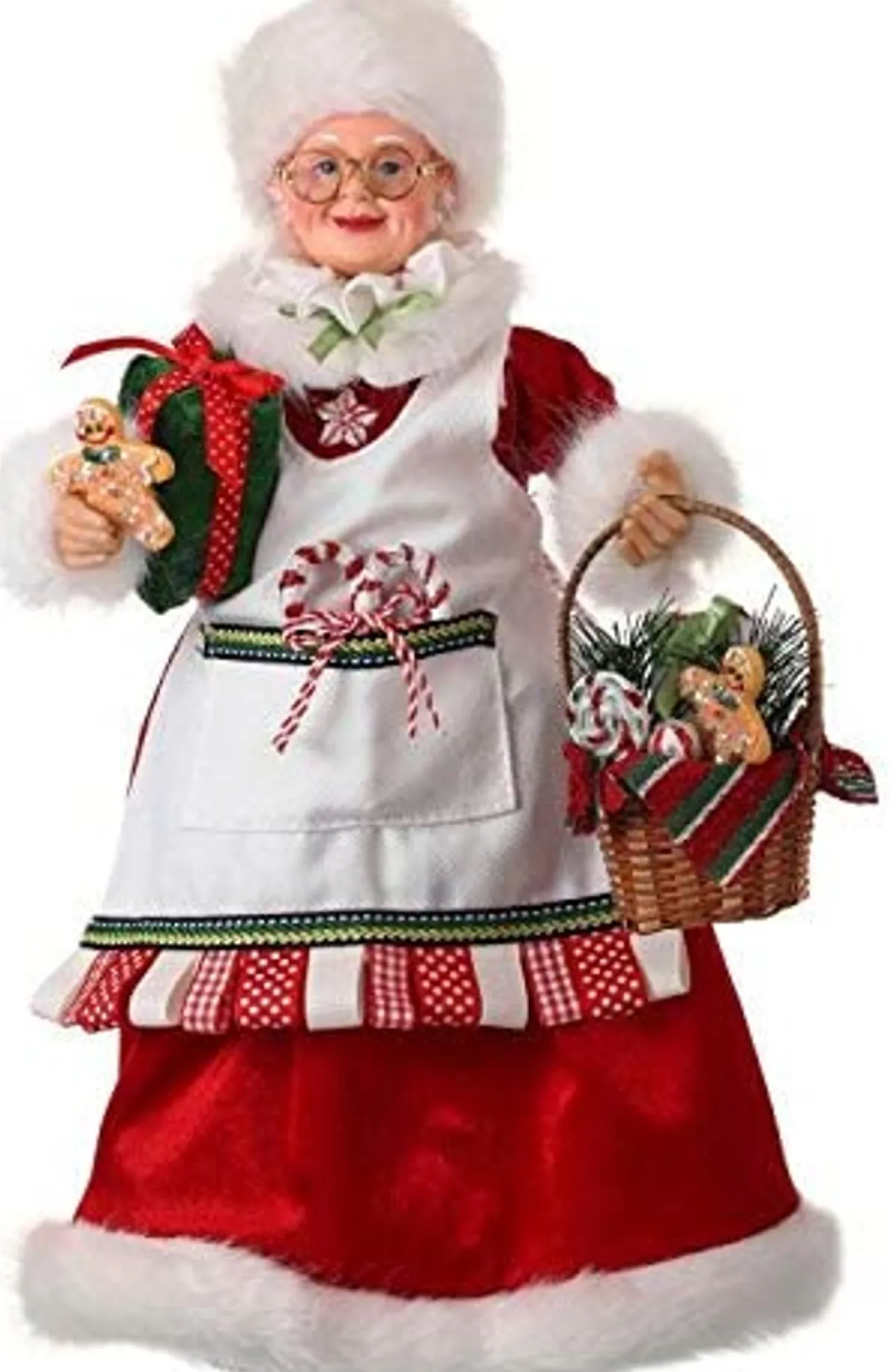 16" Candy Kitchen Mrs Claus with Basket< Online