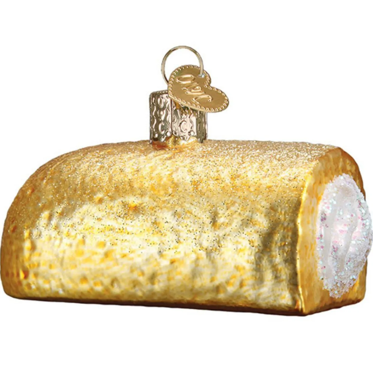 3.5" Christmas Hostess Twinkie Blown Glass Unique Christmas Ornament<Old World Glass Online