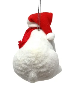 5" Flocked Polar Bear Sitting< Clearance