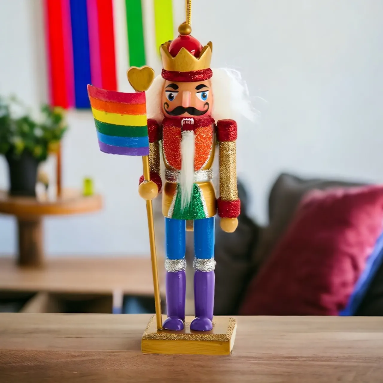 6" Gay Pride Nutcracker Ornament<Kurt Adler Fashion