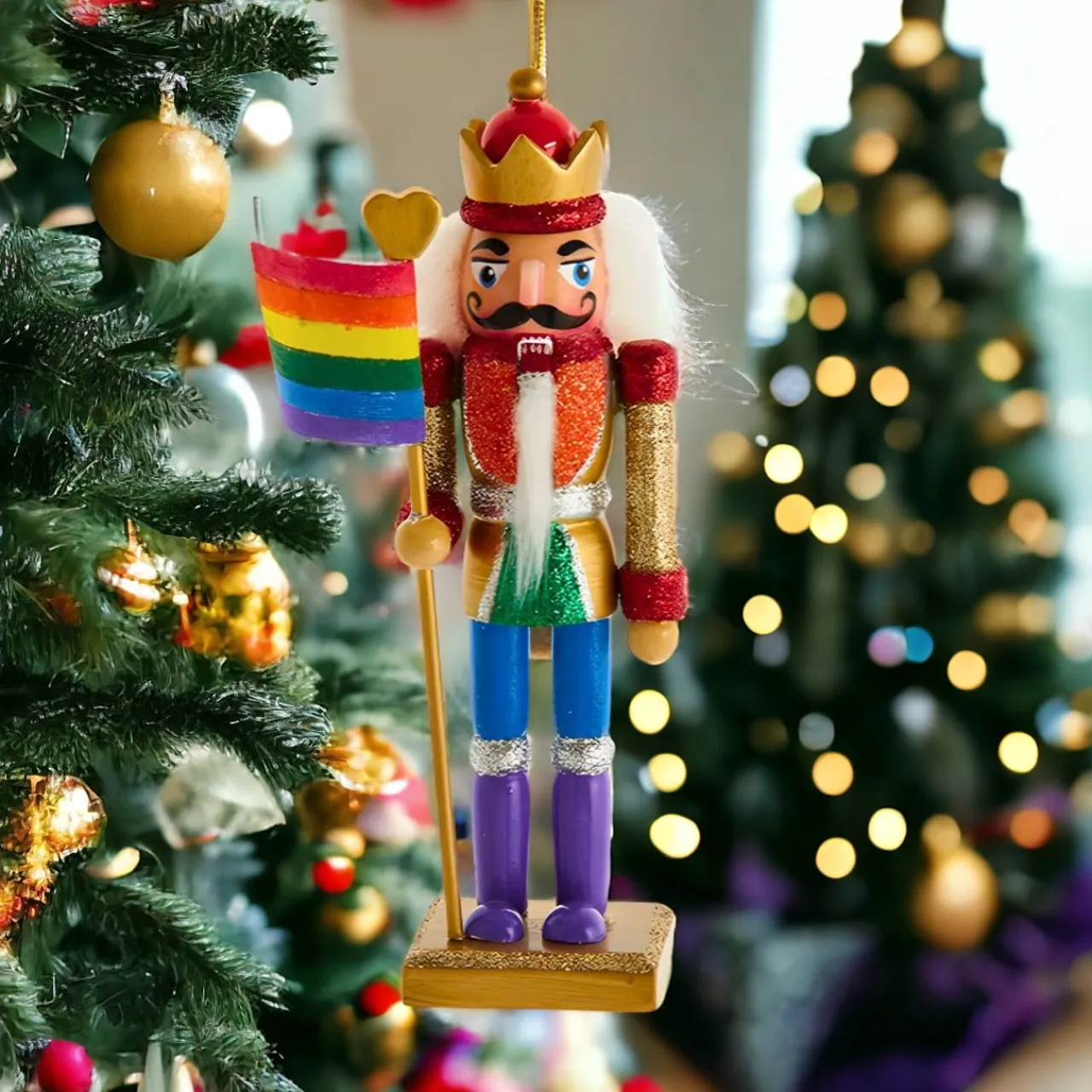6" Gay Pride Nutcracker Ornament<Kurt Adler Fashion