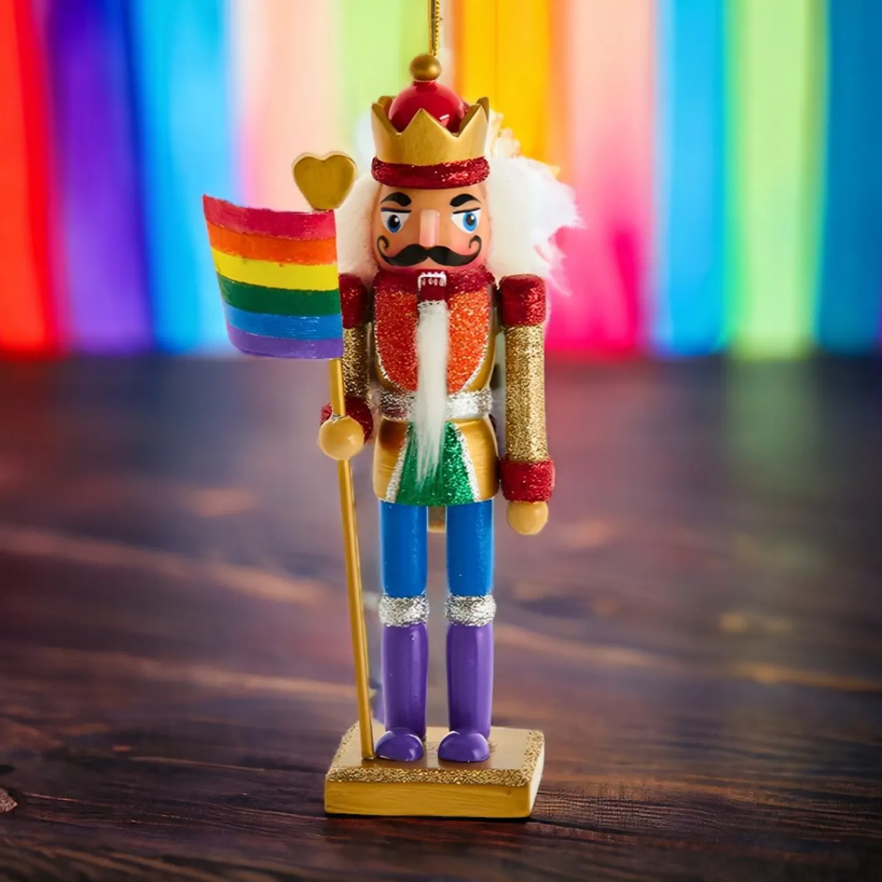 6" Gay Pride Nutcracker Ornament<Kurt Adler Fashion