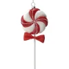 7.5" Glass Peppermint Lollipop Ornament< Online