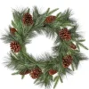 24" Pine Wreath with Cones< Discount
