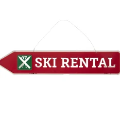 16" Red Ski Ornament< Clearance