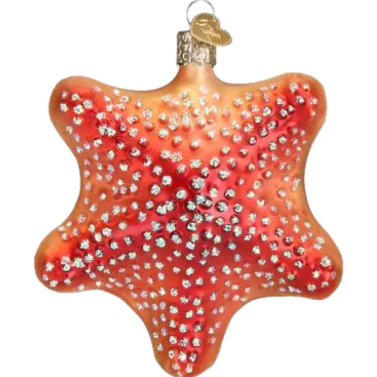 4.25" Red Starfish Ornament<Old World Glass Sale