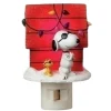 4.25" Roman Snoopy Joe Cool Night Light Christmas Doghouse Night Light< Discount