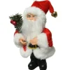 5.1" Santa Claus Carrying A Green Branch Ornament< Clearance