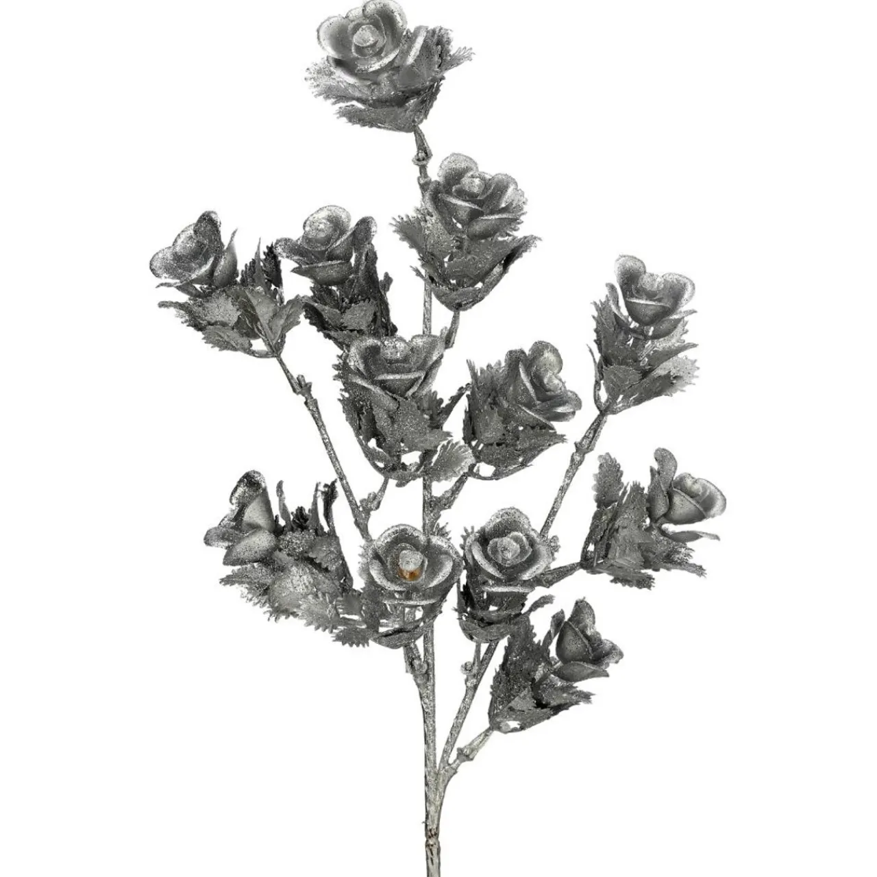 21" Silver Rose Spray< Hot