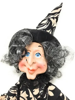 24" Sitting Witch Wearing A Silver Hat< Online