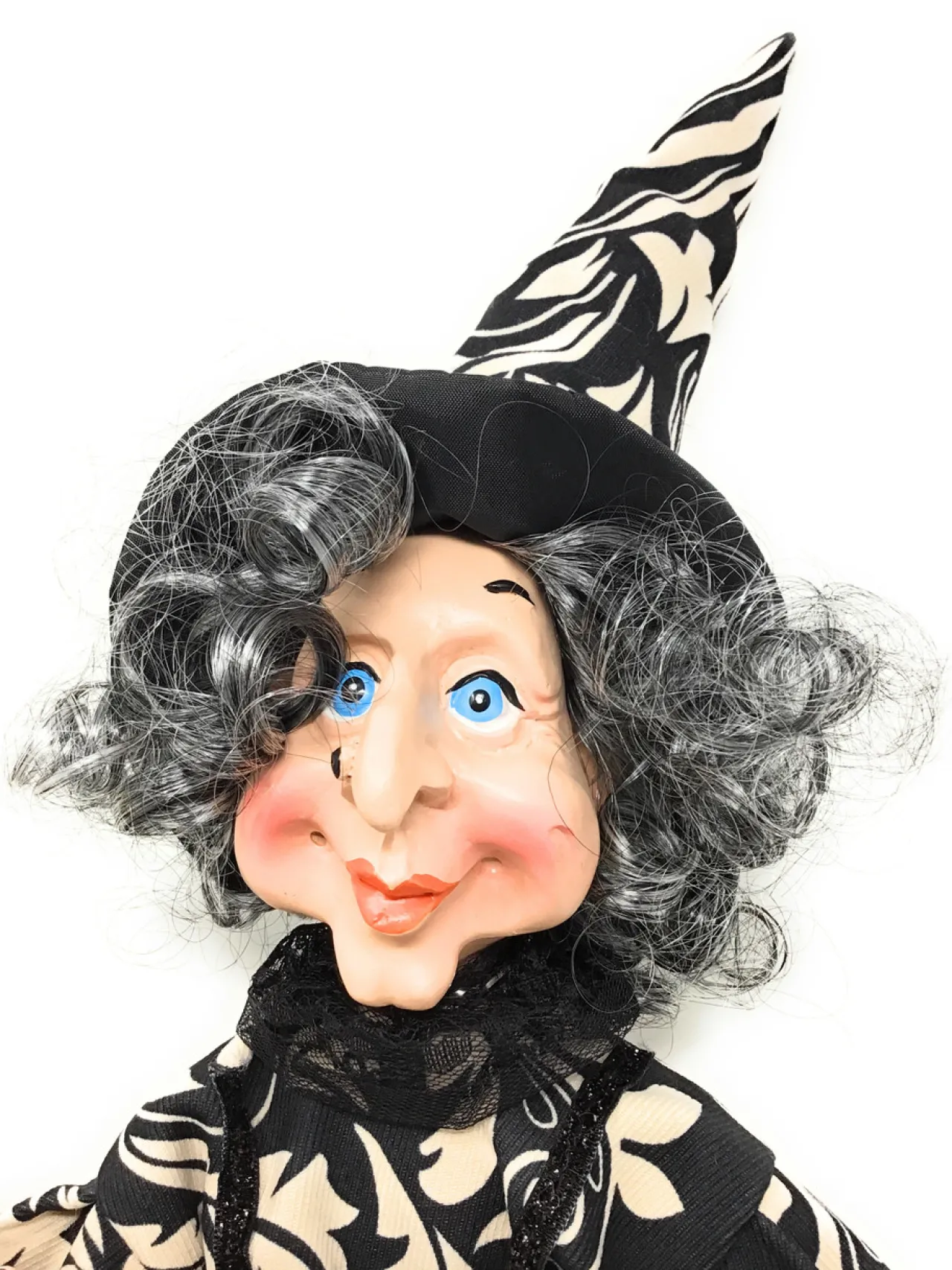 24" Sitting Witch Wearing A Silver Hat< Online