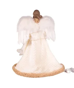 16" UL 10-Light Rustic Natural Angel Treetop<Kurt Adler Online