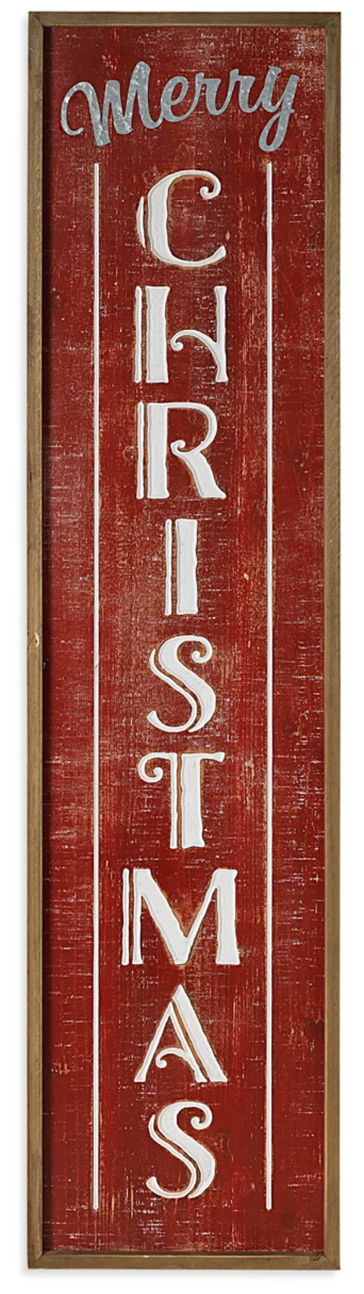 48" Wooden Porch Sign With Insignia "Merry Christmas"< Online