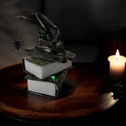 Animated Witch Hat on Books Tabletop Figurine< Clearance