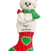 Baby Polar Bear Stocking Ornament< Sale