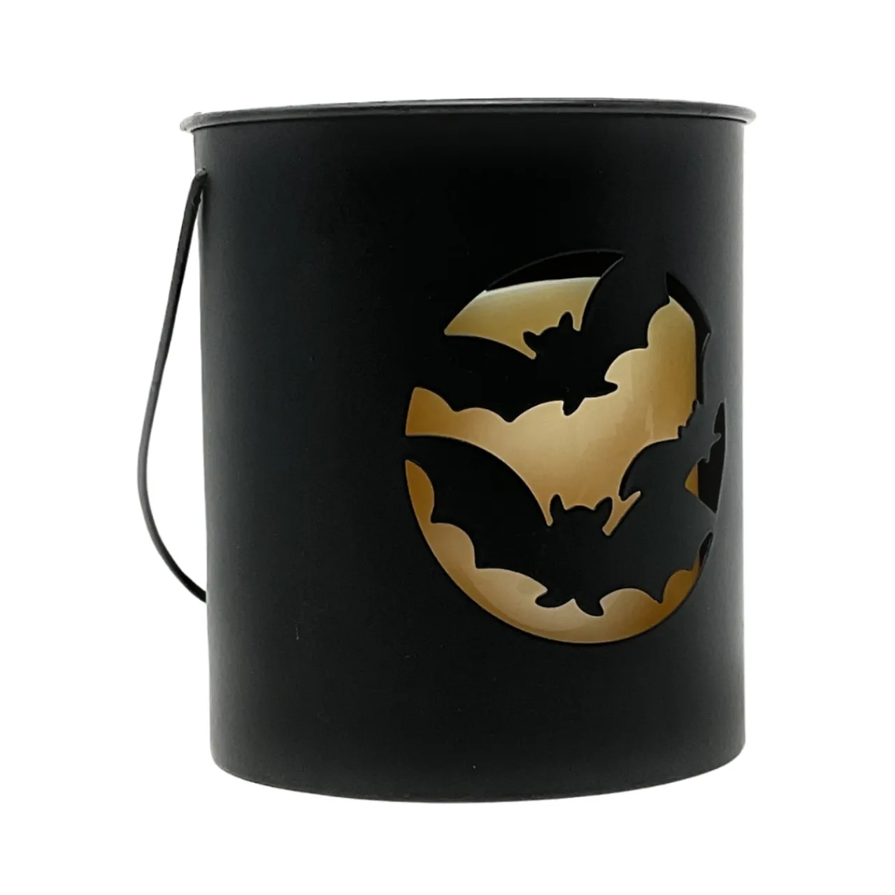 Bat Silhouette LED Candle Metal Bucket< Clearance