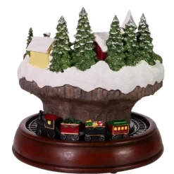 Battery-Operated Musical LED Village and Train Table Piece<Kurt Adler Sale