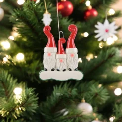 Bearded Gnomes Family of 3 Personalized Ornament< Outlet
