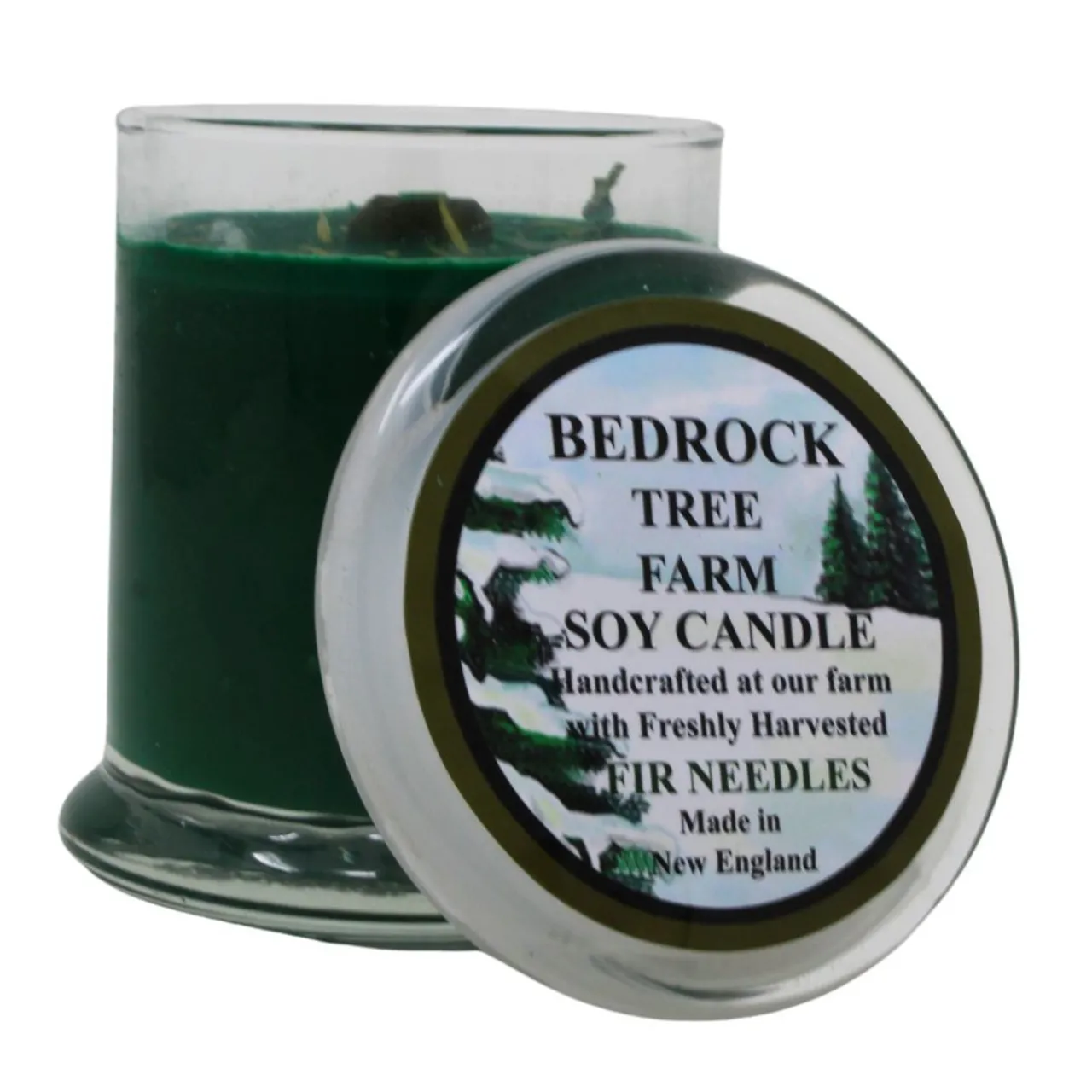 Bedrock Tree Farm - 12oz Green Fir Needles Soy Candle With Wood Wick< Sale