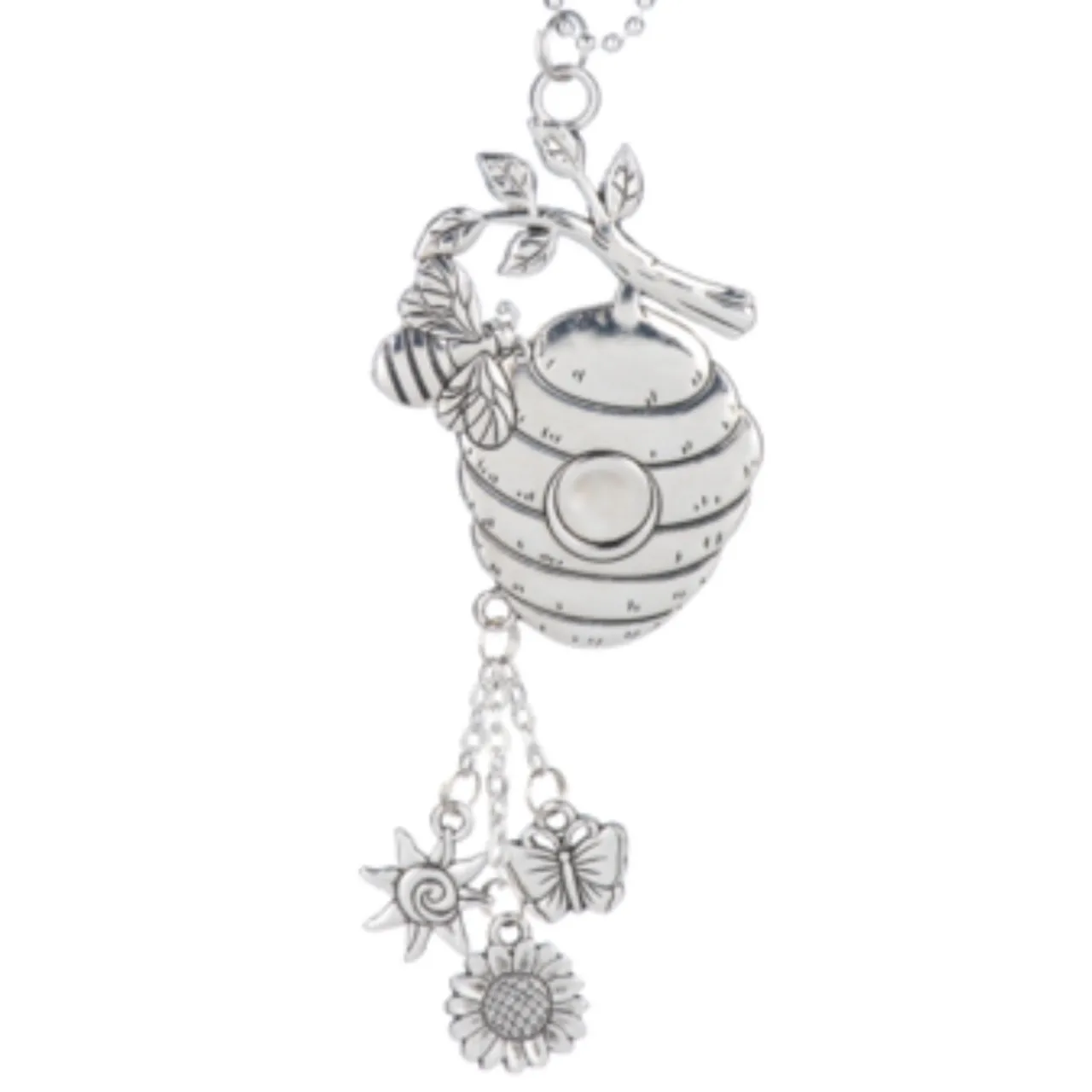 Bee Cone Silver Car Charm Ornament< Hot