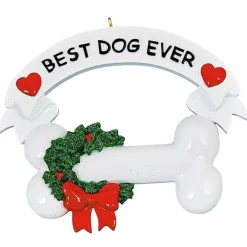 Best Dog Ever Ornament For Personalization< Clearance