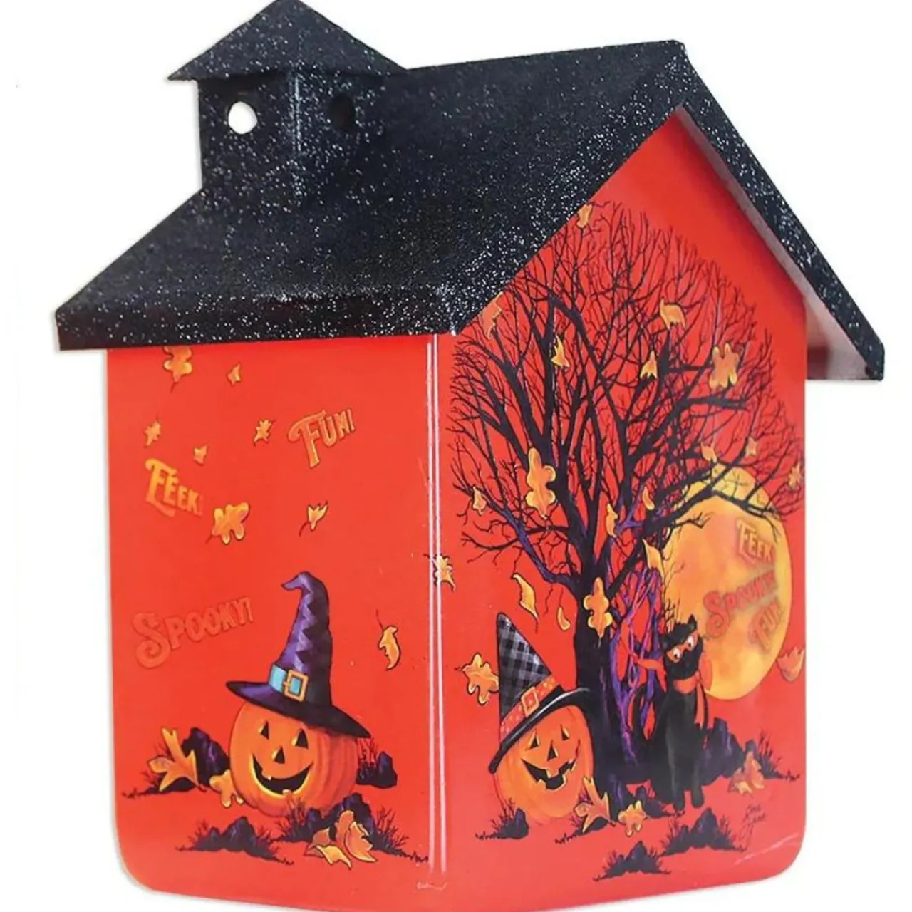 Black Cat Spooky Lit Glass House - The Christmas Loft<Stony Creek Discount