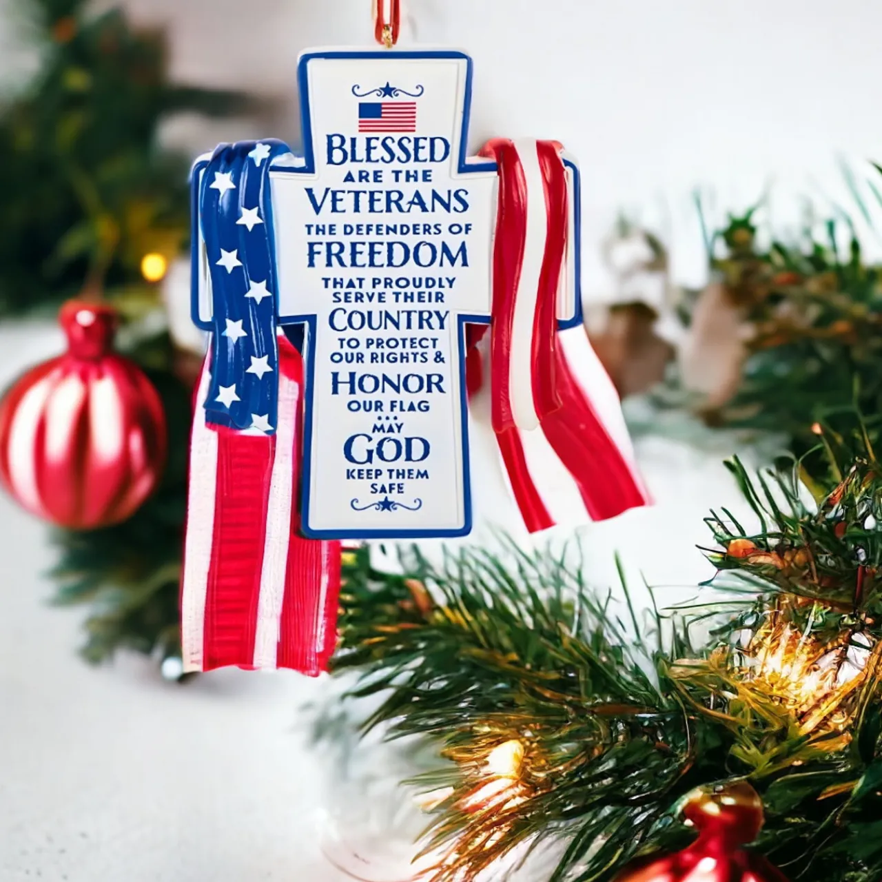 Blessed Are The Veterans Ornament< Best