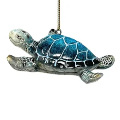 Blue Sea Turtle Ornament< Clearance
