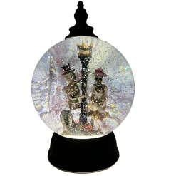 B/O Lighted Skeleton Halloween Spinning Water Globe< Online