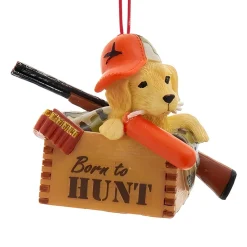 Born to Hunt Puppy Ornament<Kurt Adler Best