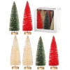 Box of 6 Vintage Glitter Large Sisal Trees< Fashion