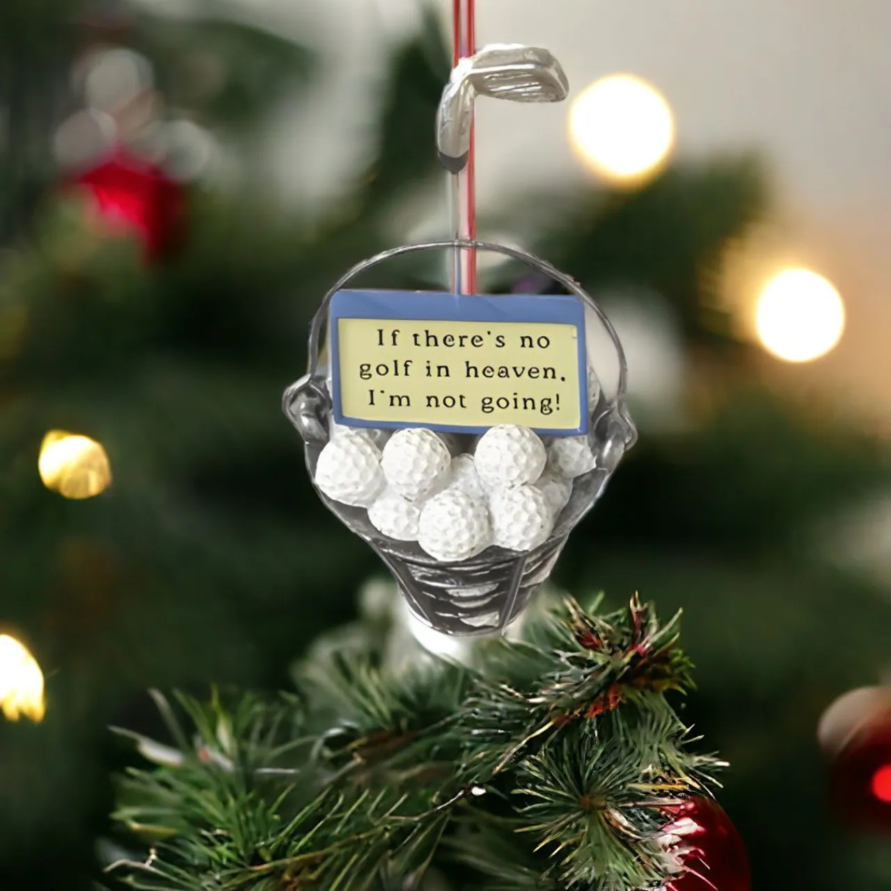 Bucket Golf Balls No Golf in Heaven Ornament< Discount