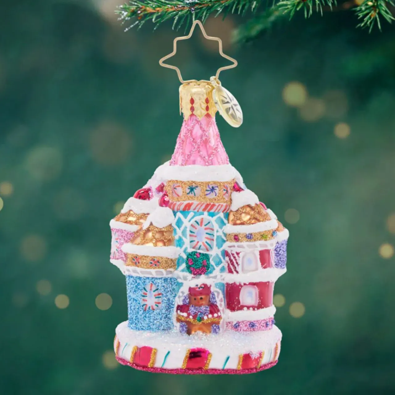 Candy Cane Castle Gem Ornament<Christopher Radko Clearance