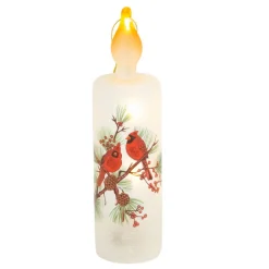Cardinal & Berries Lighted Glass Decor< Best