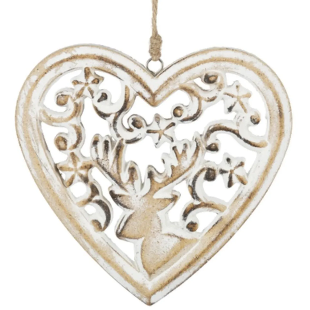 Carved Christmas Heart Icon Ornament< Discount