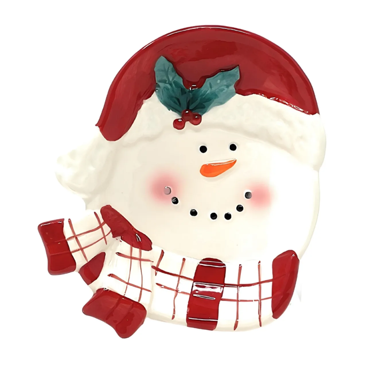 Cheerful Snowman Dolomite Candy Dish< Sale