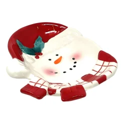 Cheerful Snowman Dolomite Candy Dish< Sale