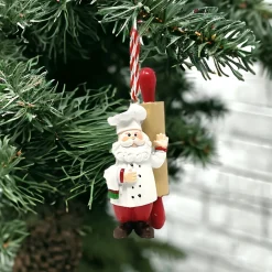 Chef Santa With Rolling Pin Ornament< Outlet