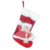 Cherry Snowman Christmas Stocking with Plaid Scarf< Discount