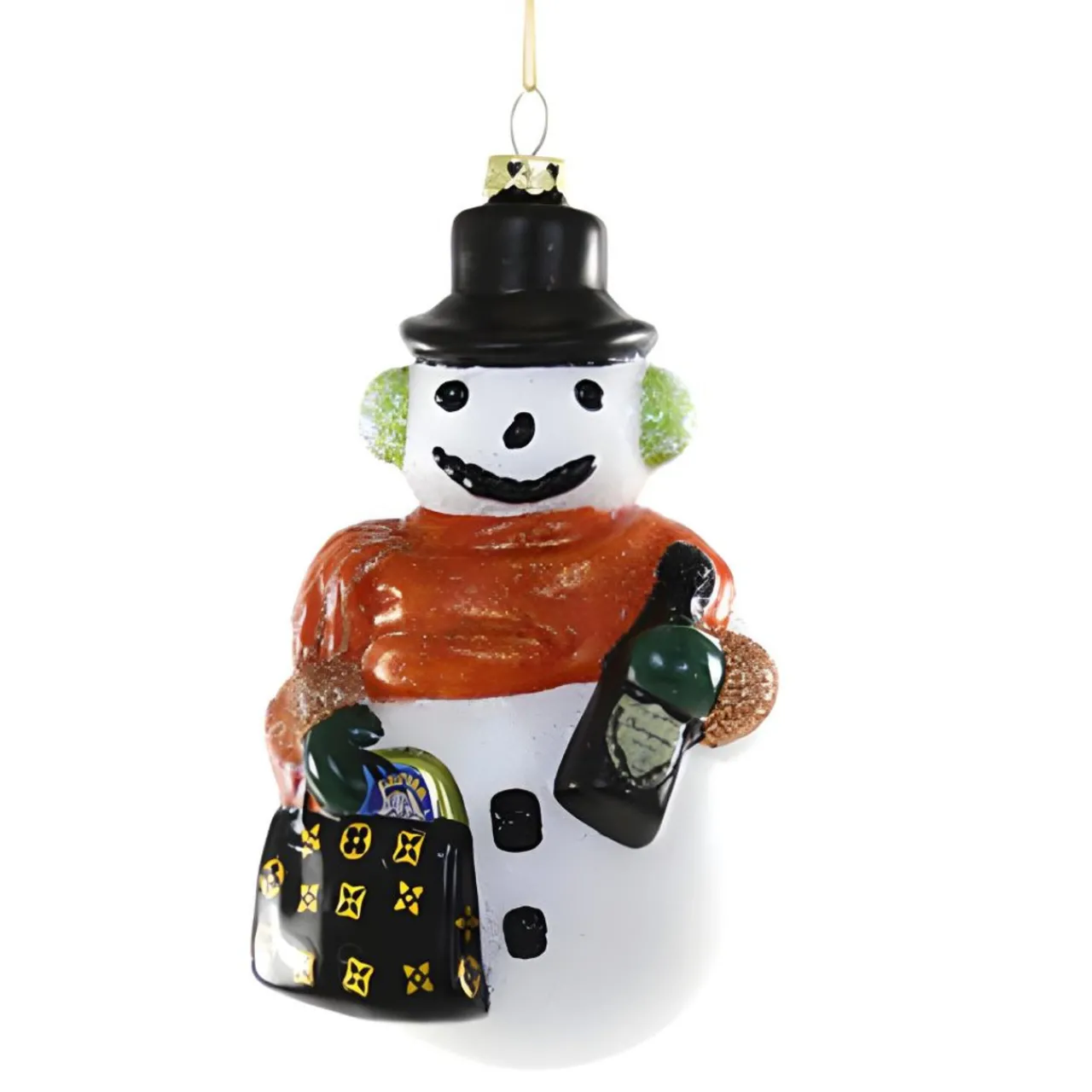 Chic Snowman Ornament with Glitter Accents<Cody Foster & Co. Discount