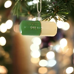 Chill Pill Ornament - Green/White<Cody Foster & Co. Clearance