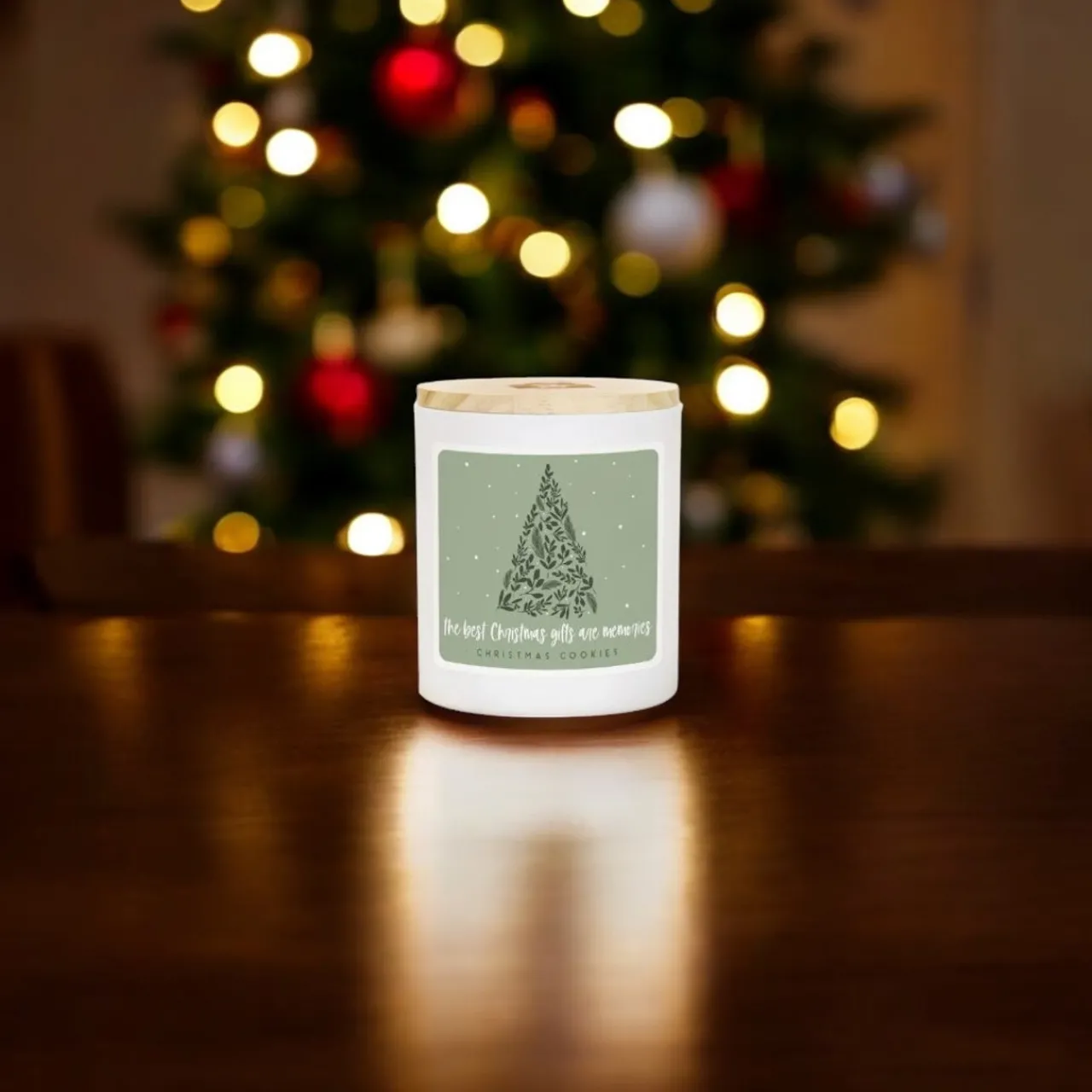Christmas Gifts Tree Candle with Christmas Cookie Scent< Best