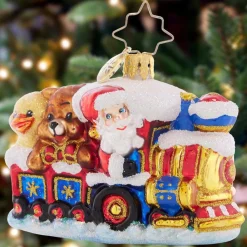 Christopher Radko 2.5 Inch Choo Choo Express Gem Ornament Festive Holiday Delight< Discount