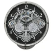 Chronograph Black-Silver Clock<Rhythm Clocks Fashion