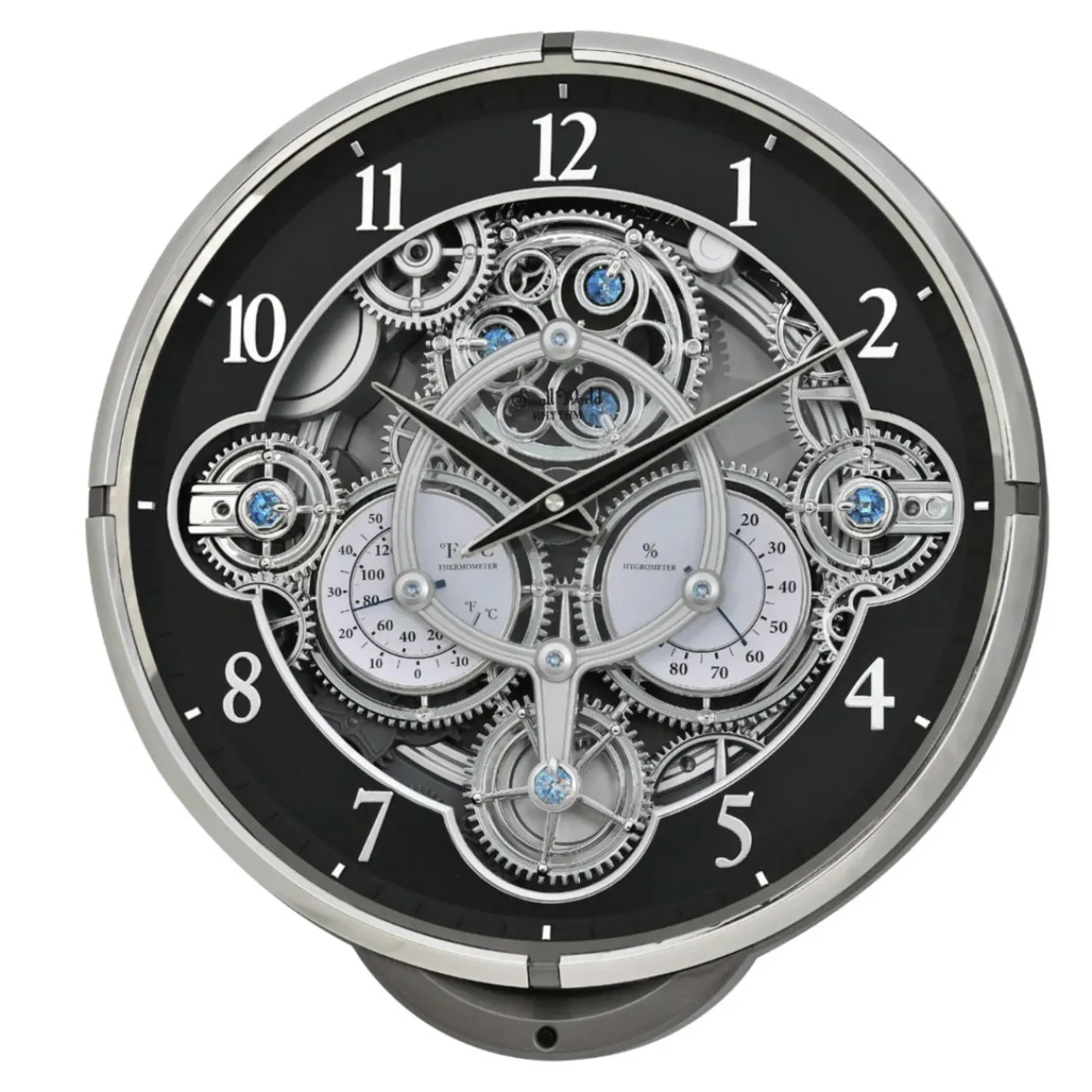 Chronograph Black-Silver Clock<Rhythm Clocks Fashion