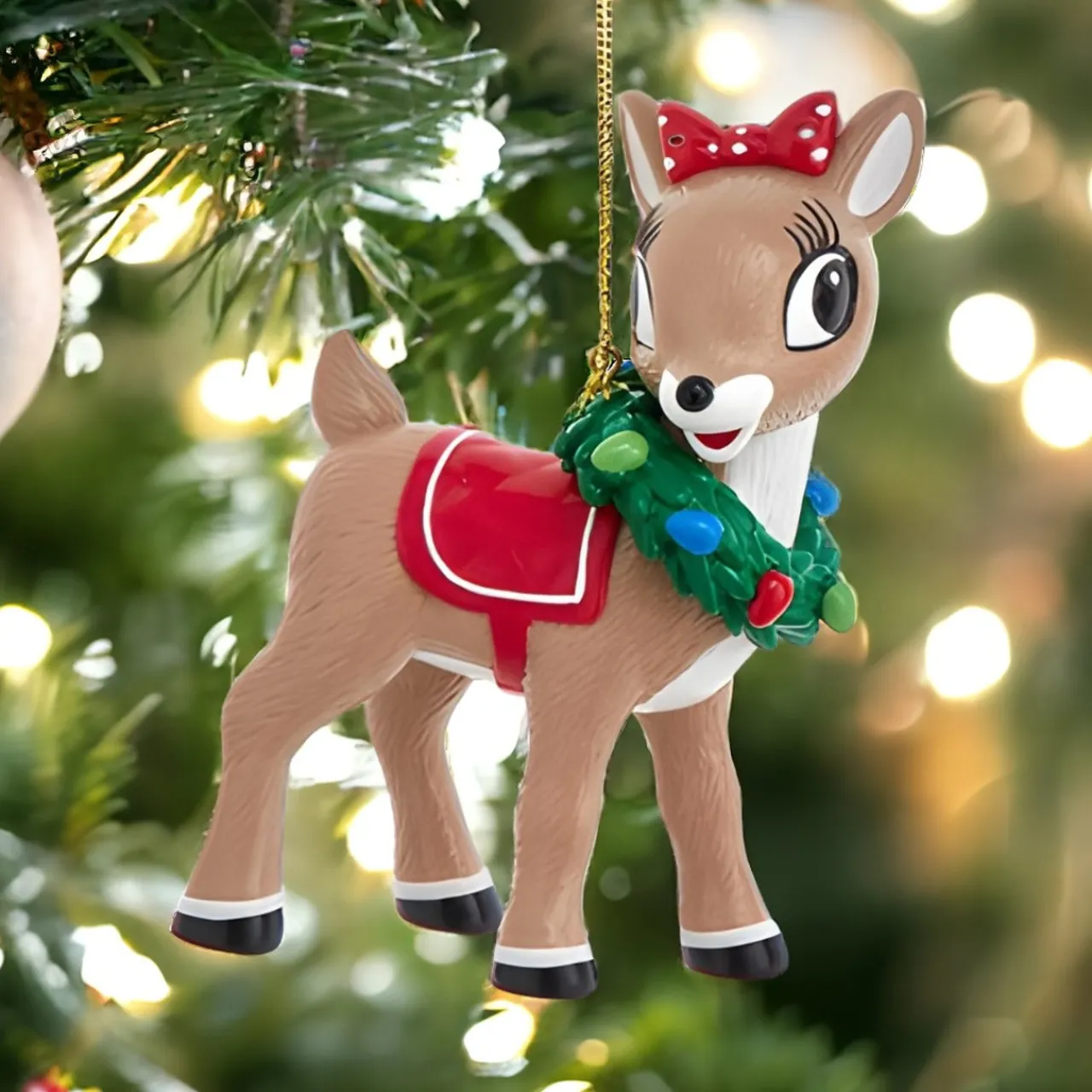 Clarice with Wreath Blowmold Ornament<Kurt Adler Best