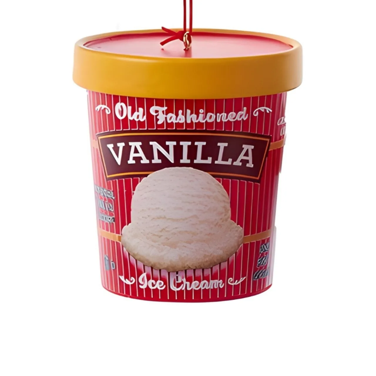 Classic Vanilla Ice Cream Pint Ornament<Kurt Adler Outlet