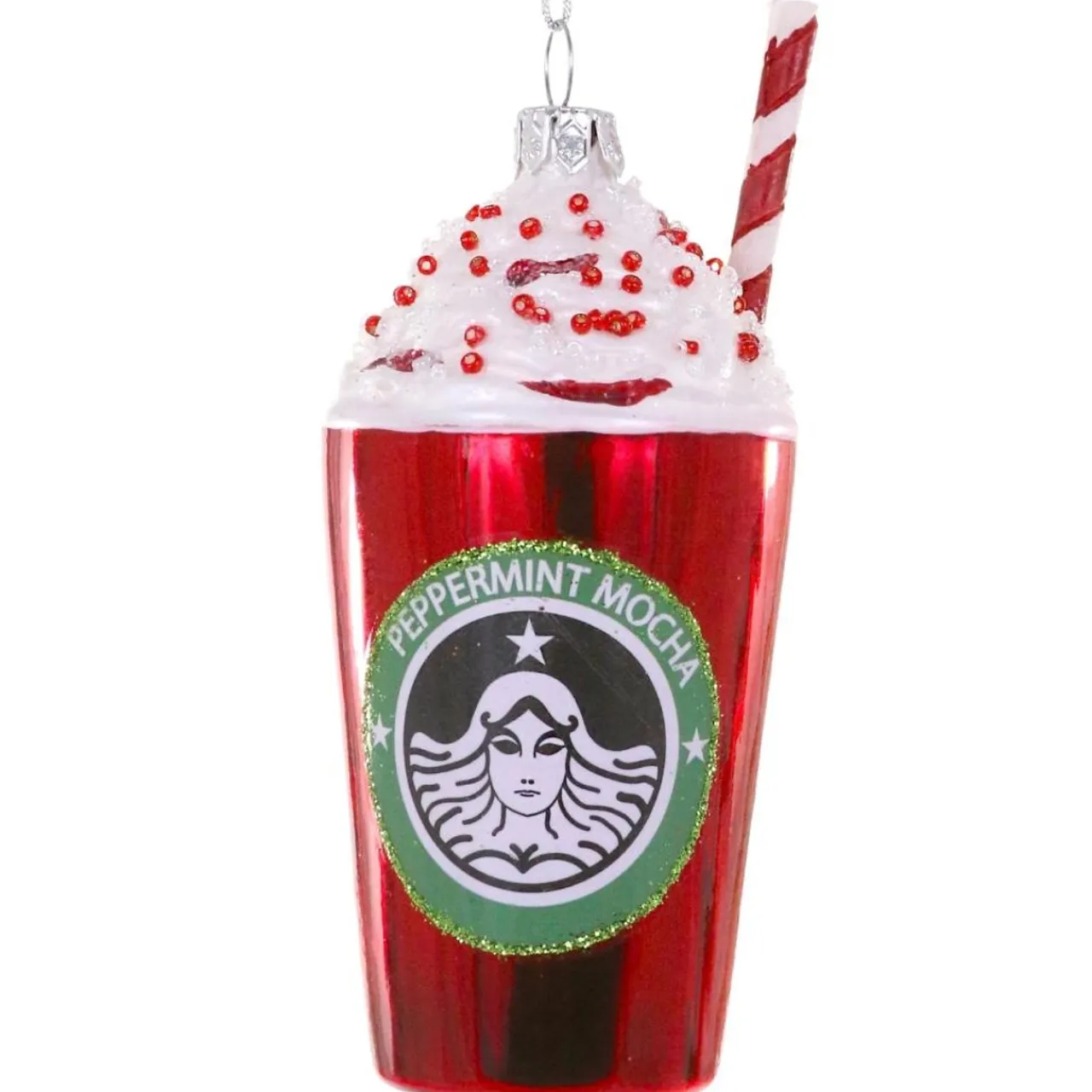 Cody Foster & Co - Peppermint Mocha Blown Glass Ornament< Discount