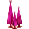 Cody Foster Fuschia Pink Pleated Glass Trees Set<Cody Foster & Co. Clearance