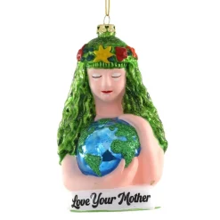 Cody Foster Glass Love Your Mother Ornament< Fashion